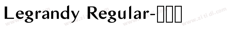 Legrandy Regular字体转换